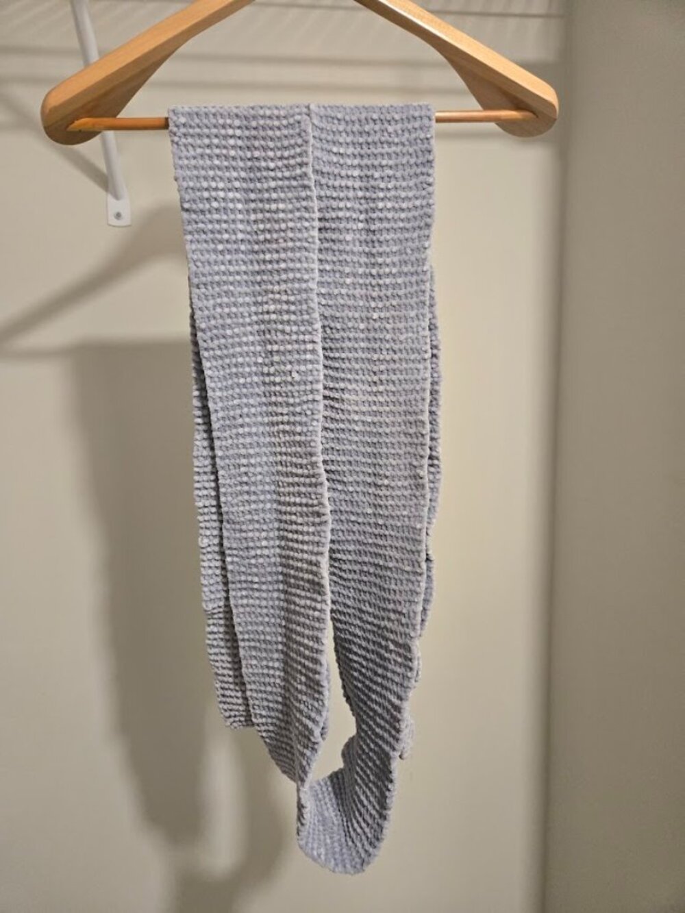 Gray Chunky Knit Infinity Scarf One Size